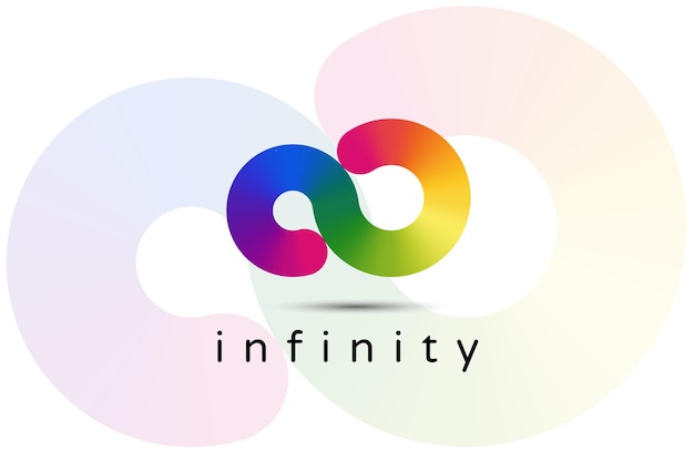 Concetto dinamico di logo infinito colorato