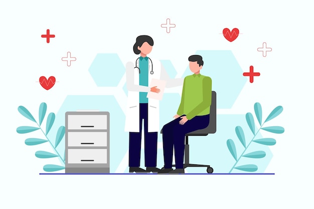 Concetto medico Illustrazione vettoriale piatta a colori isolata