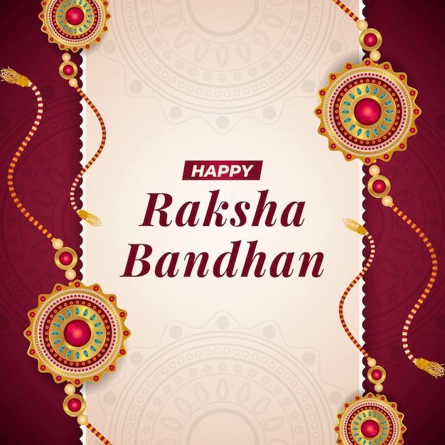 Concetto piatto raksha bandhan