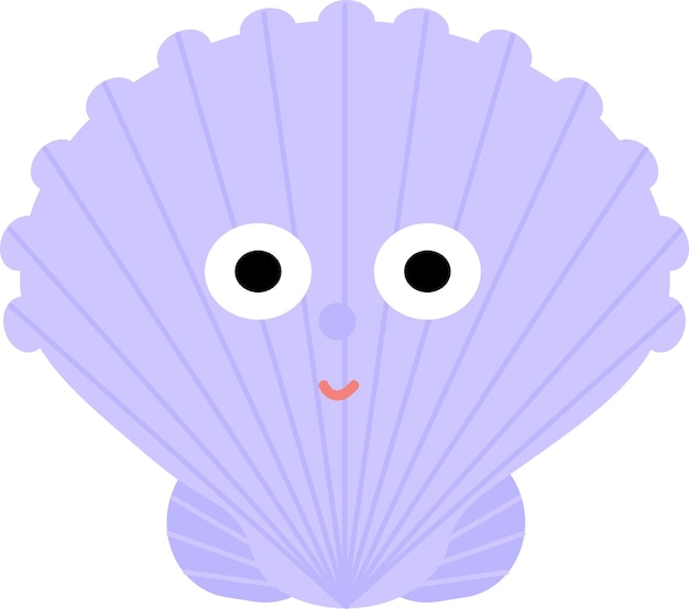 Conchiglia di mare in stile disegnato a mano