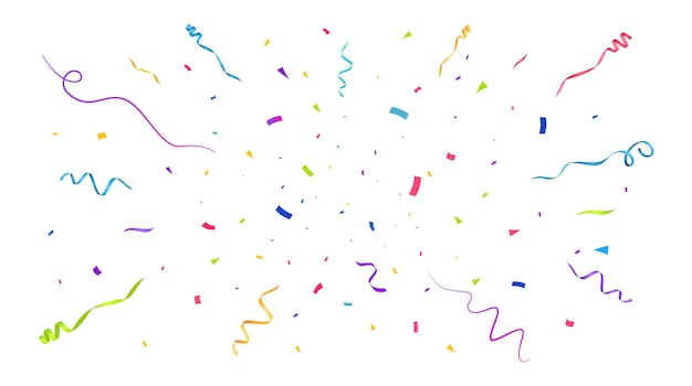 Confetti Vector Background Party Design Con Coriandoli Colorati