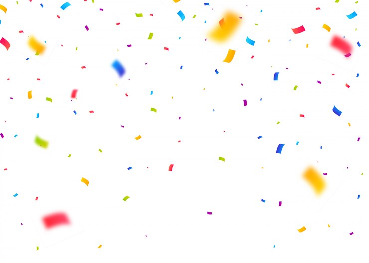 Vettore confettis sfondo esplosivo