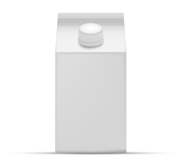 Confezione di cartone mock up per succo di latte Modello di pacchetto vettoriale Illustrazione vettoriale