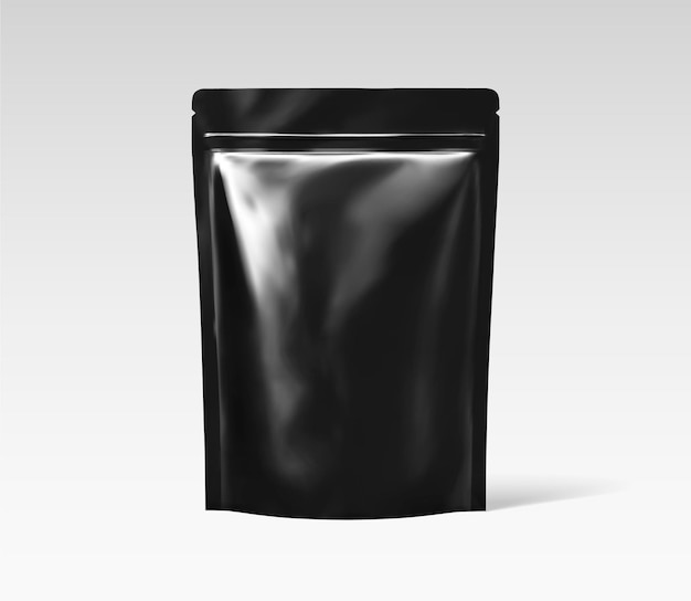 Confezione di lamina nera per usi di design nell'illustrazione 3d
