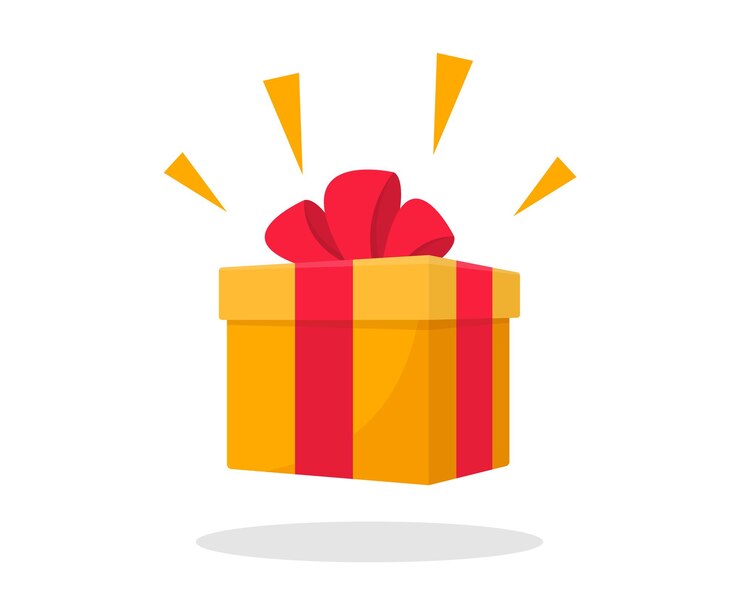 Confezione regalo a sorpresa Confezione regalo con fiocco in nastro rosso