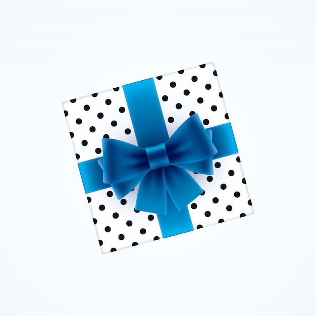 Confezione regalo con fiocco blu