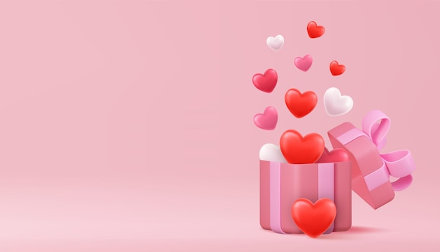 Confezione regalo cuore palloncino aperto