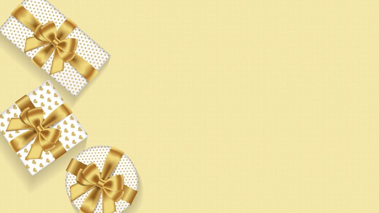 Vettore confezione regalo stili diversi con spazio di testo vista dall'alto
