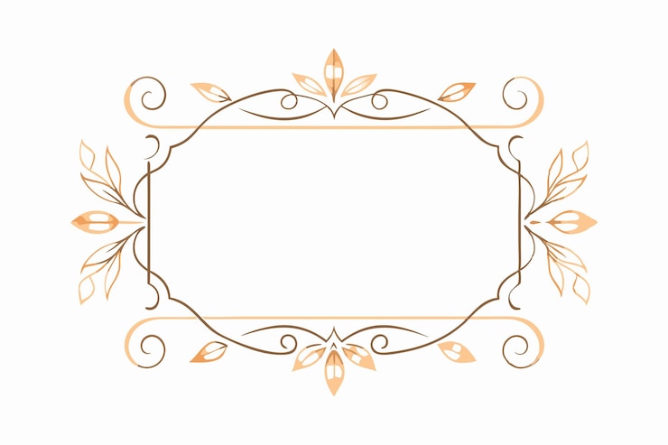 Vettore confine calligrafico decorativo vintage