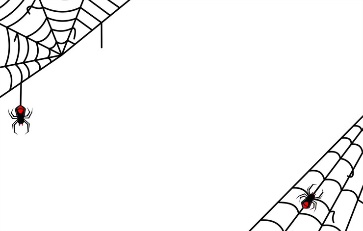 Vettore confine della telaio della rete di ragno per il design di halloween