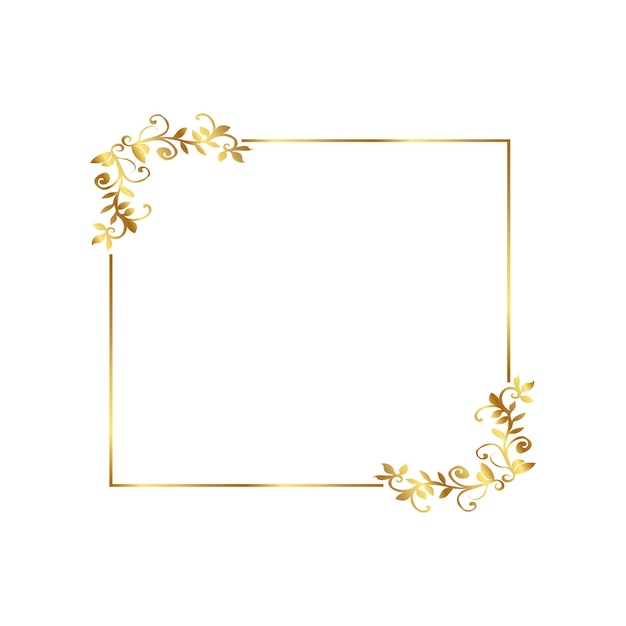 Confine dorato cornice dorata calda illustrazione vettoriale libera