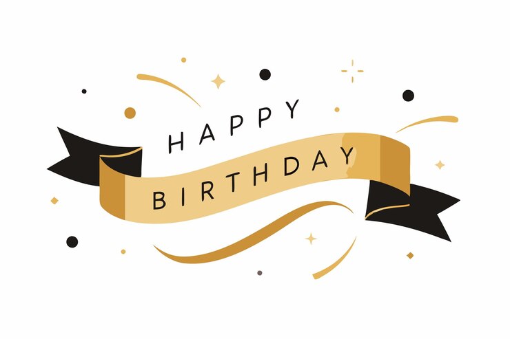 Congratulazioni di compleanno Tipografia banner background design