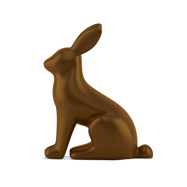 Coniglio di Pasqua al cioccolato tradizionale vacanza religiosa dolce delizioso trattamento lucido 3d icona vettore