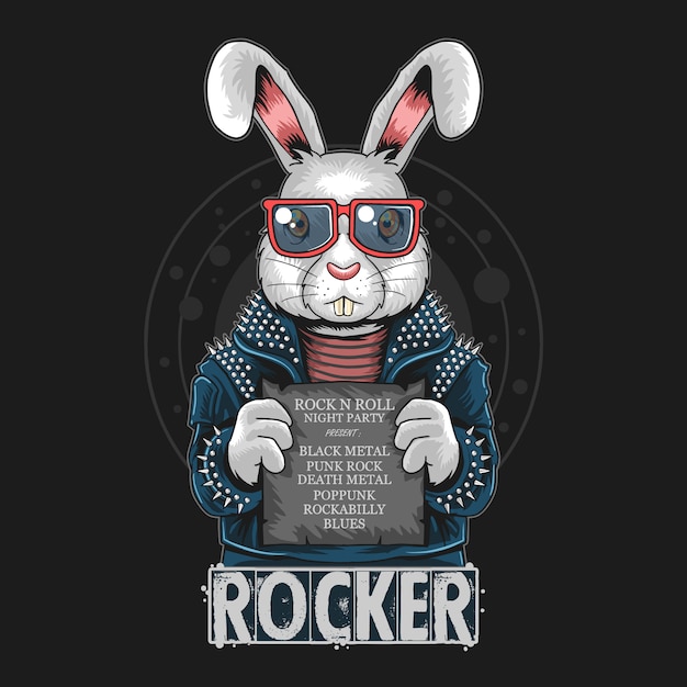 CONIGLIO ROCK N ROLL OPERE BUNNY