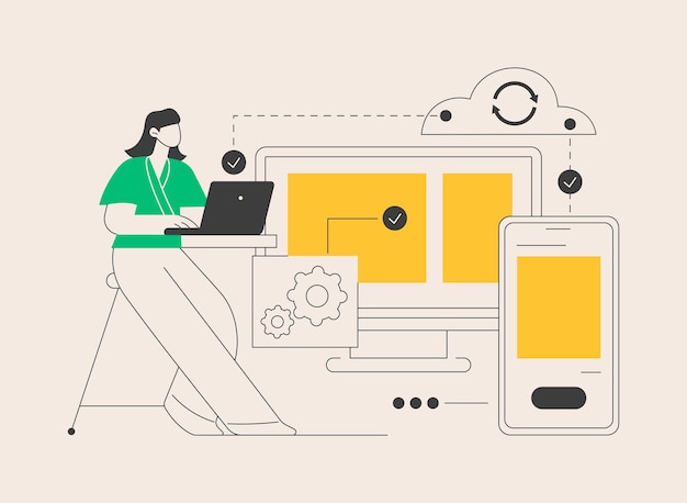 Connessione al cloud concetto astratto illustrazione vettoriale metodo di connettività archiviazione centrale remota