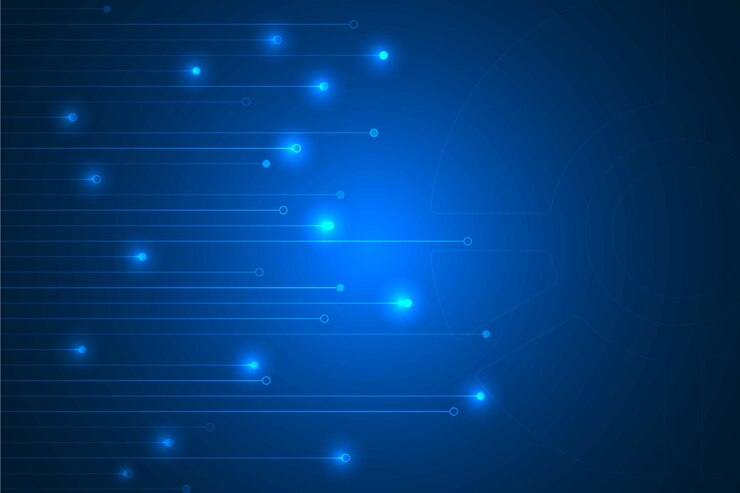 connessione di linee digitali e linee di circuito futuristiche tecnologia sfondo astratto