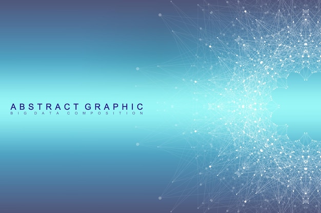 Connessione di rete globale. Sfondo di visualizzazione di rete e big data. Business globale. Illustrazione vettoriale.