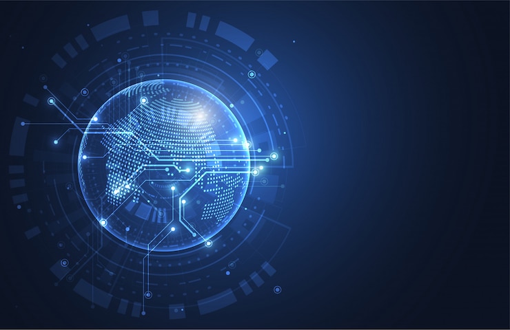 Vettore connessione di rete globale