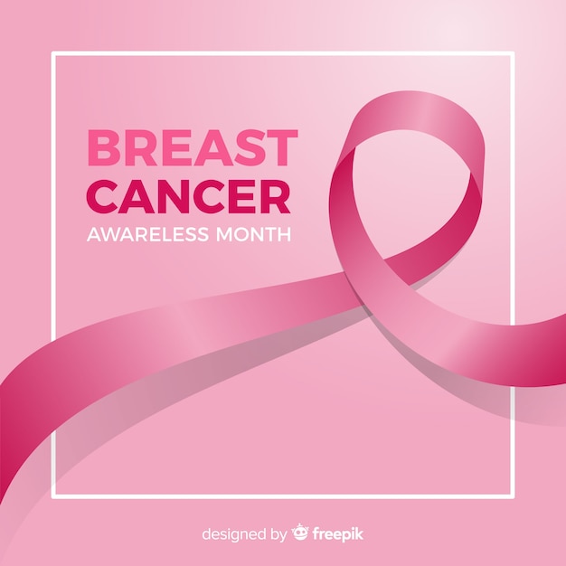 Consapevolezza del cancro al seno con nastro realistico
