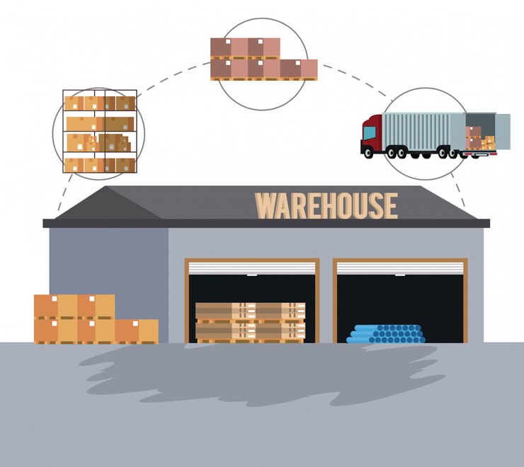 Vettore consegna e logistica