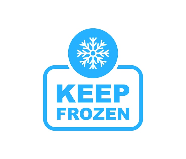 Conserva etichetta congelata Conserva badge congelati per prodotto Adesivo con fiocco di neve