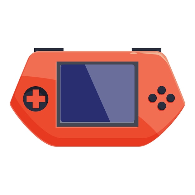 Console di gioco portatili rosse con schermo vuoto
