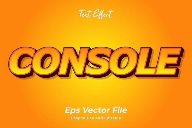 Console effetto testo Modificabile e facile da usare Vettore Premium