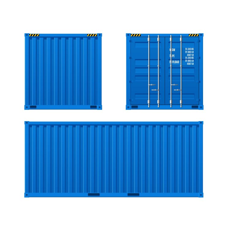 Vettore container di carico di spedizione vettore della scheda di sfondo