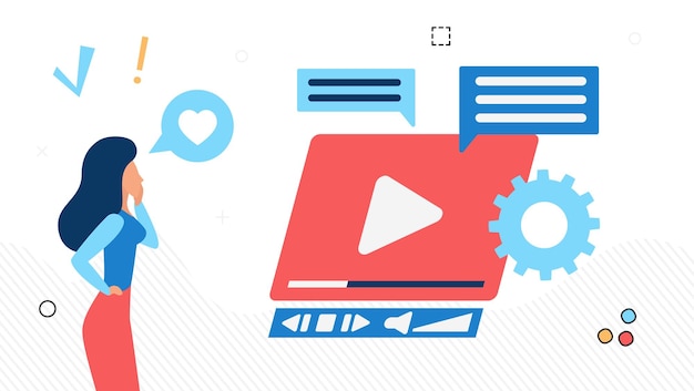 Contenuti dei social media di clip video Internet online