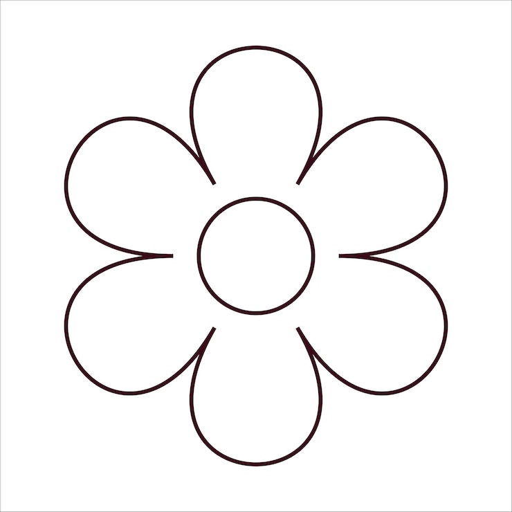Vettore contorno del fiore