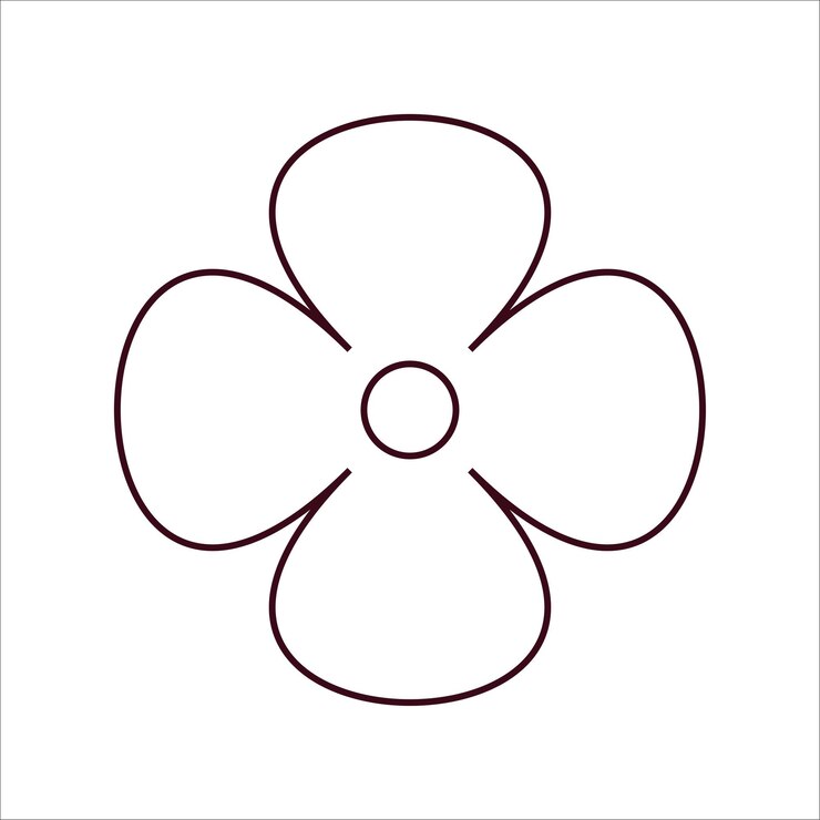 Vettore contorno del fiore