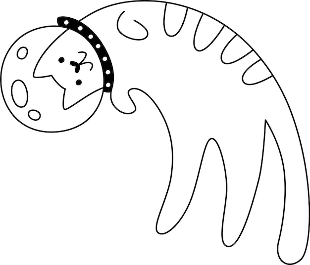 Contorno dell'astronauta gatto
