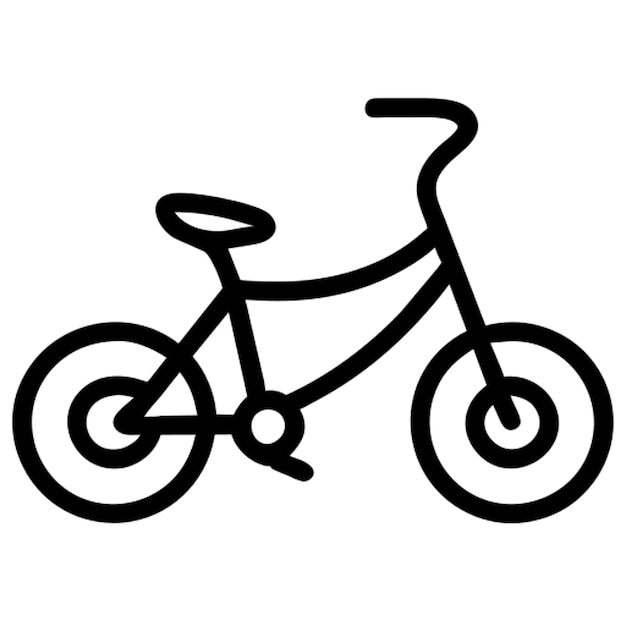 contorno dell'icona della bicicletta per bambini