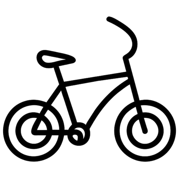 contorno dell'icona della bicicletta