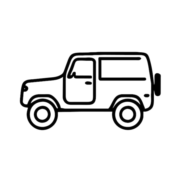 contorno dell'icona della jeep