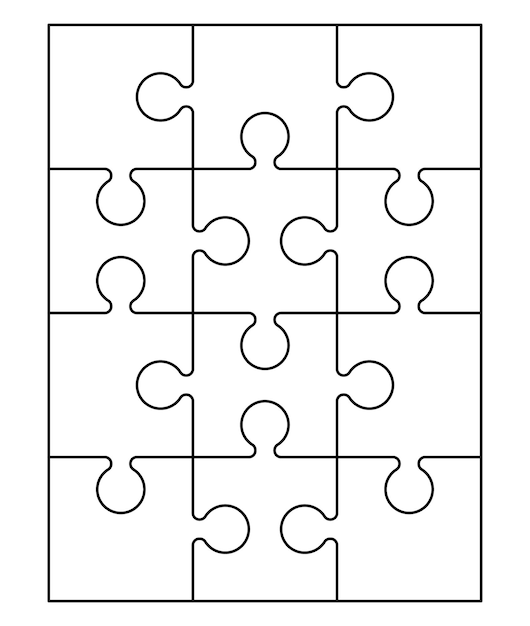 Contorno della griglia del puzzle