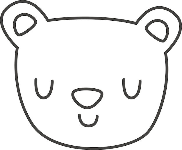 Contorno della testa dell'orso