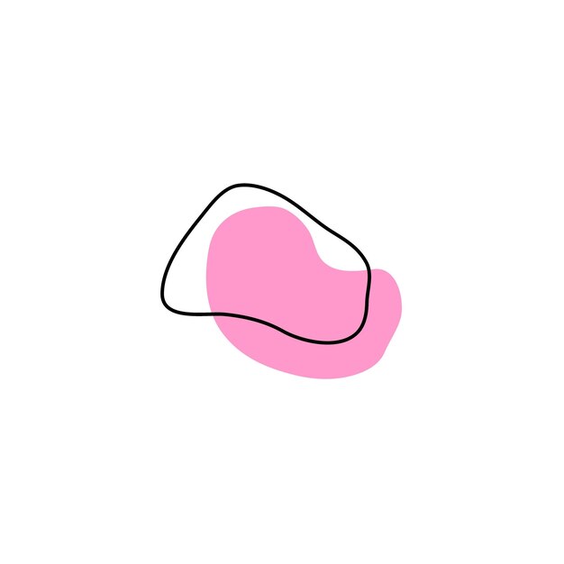 contorno di macchia in linea rosa