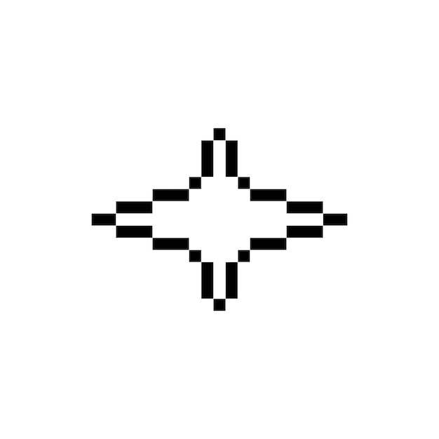 contorno scintilla stella pixel art per le vostre esigenze