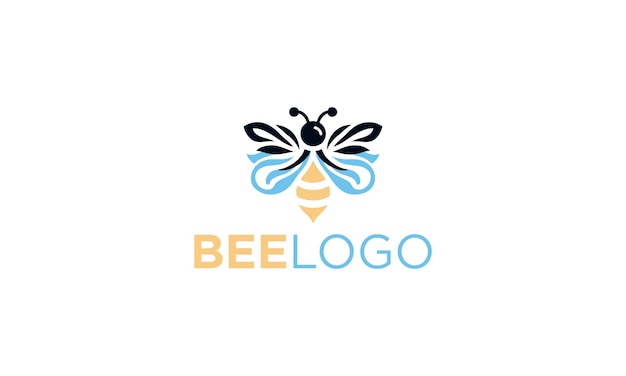 Contorno vettoriale del logo dell'ape vettoriale grafico minimalista