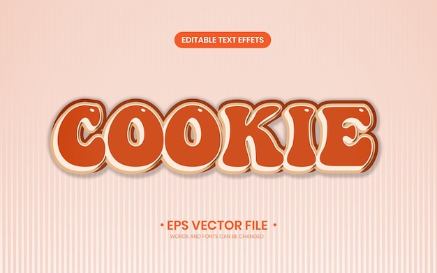 Cookie con effetto di testo 3d