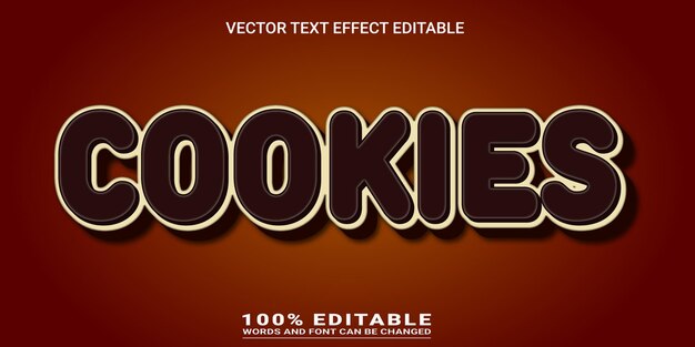 Cookie effetto testo modificabile vettore