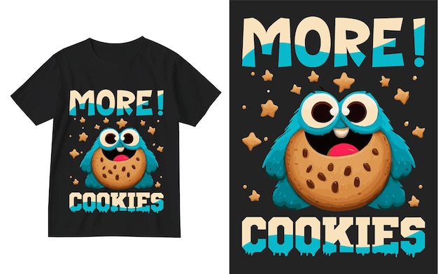 Cookie Monster Altro Design della maglietta dei cookie Design della maglietta dei cookie Maglietta dei cookie Amante dei cookie