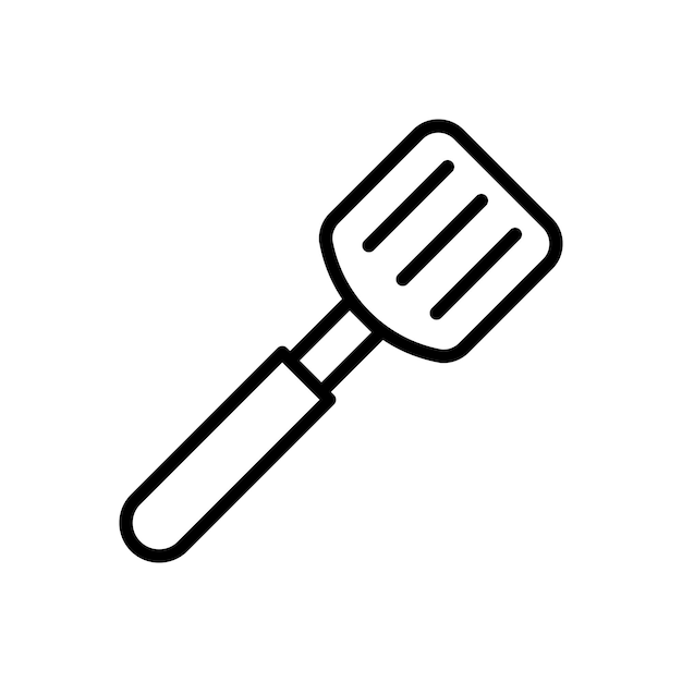 Cooking Companion Il modello vettoriale piatto della spatola iconica