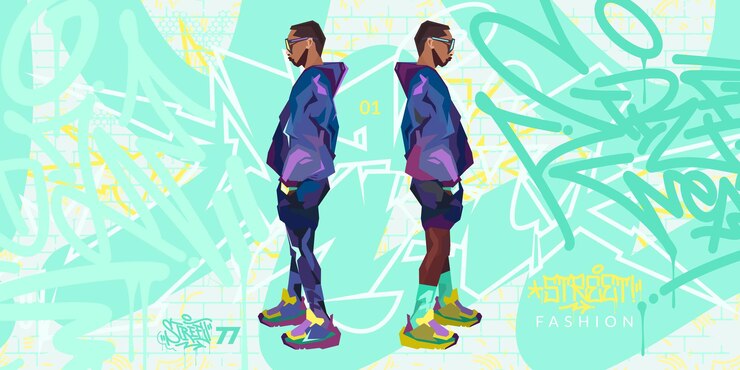 Vettore cool abstract urban street art graffiti style cartoon fashion character vector illustration (illustrazione vettoriale di personaggi)