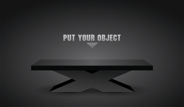 cool black x forma prodotto podio display 3d illustrazione vettoriale