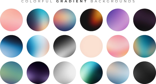 Cool Color Fade Design Set per applicazioni contemporanee
