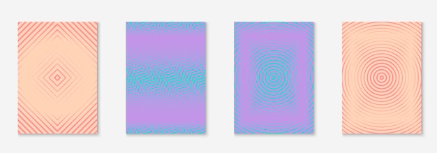 Copertina alla moda minimalista con elementi e forme geometriche lineari