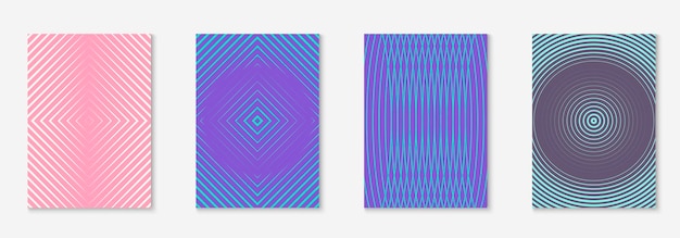 Copertina alla moda minimalista con elementi e forme geometriche lineari
