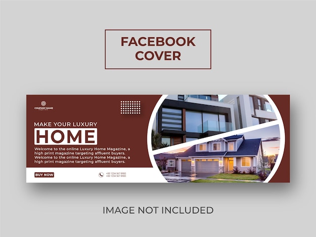 Copertina dei social media di vendita immobiliare e modello di banner web di instagram